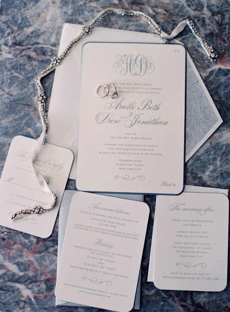 Designer invitation cards for the wedding ceremony