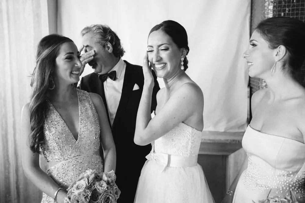 A beautiful moment shared between the bride and her family