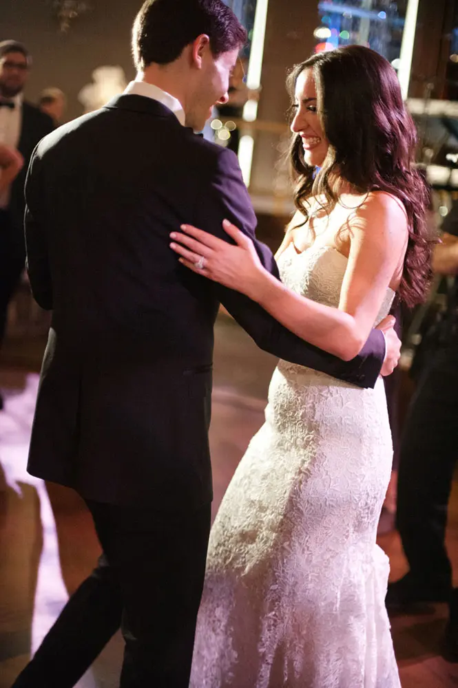 A moment from the first dance after the wedding