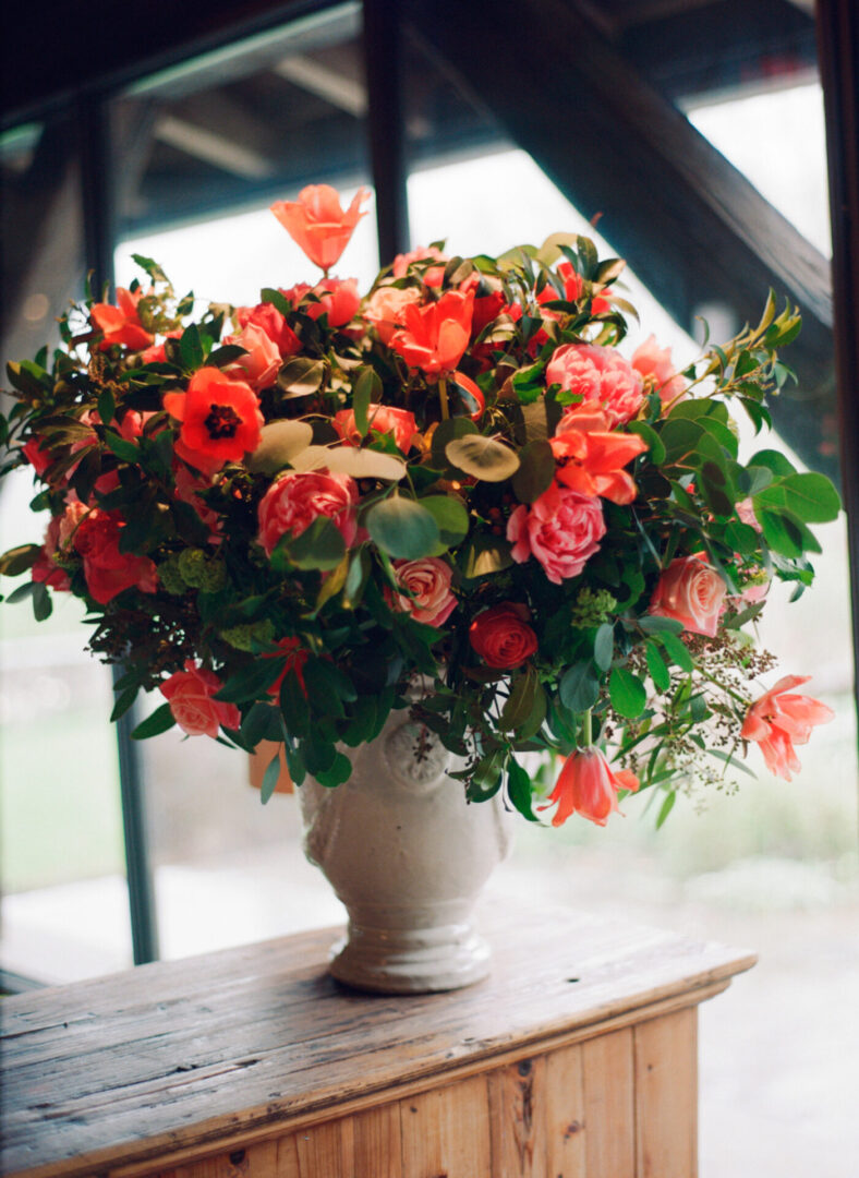 A beautiful bouquet of flowers in a flower vase
