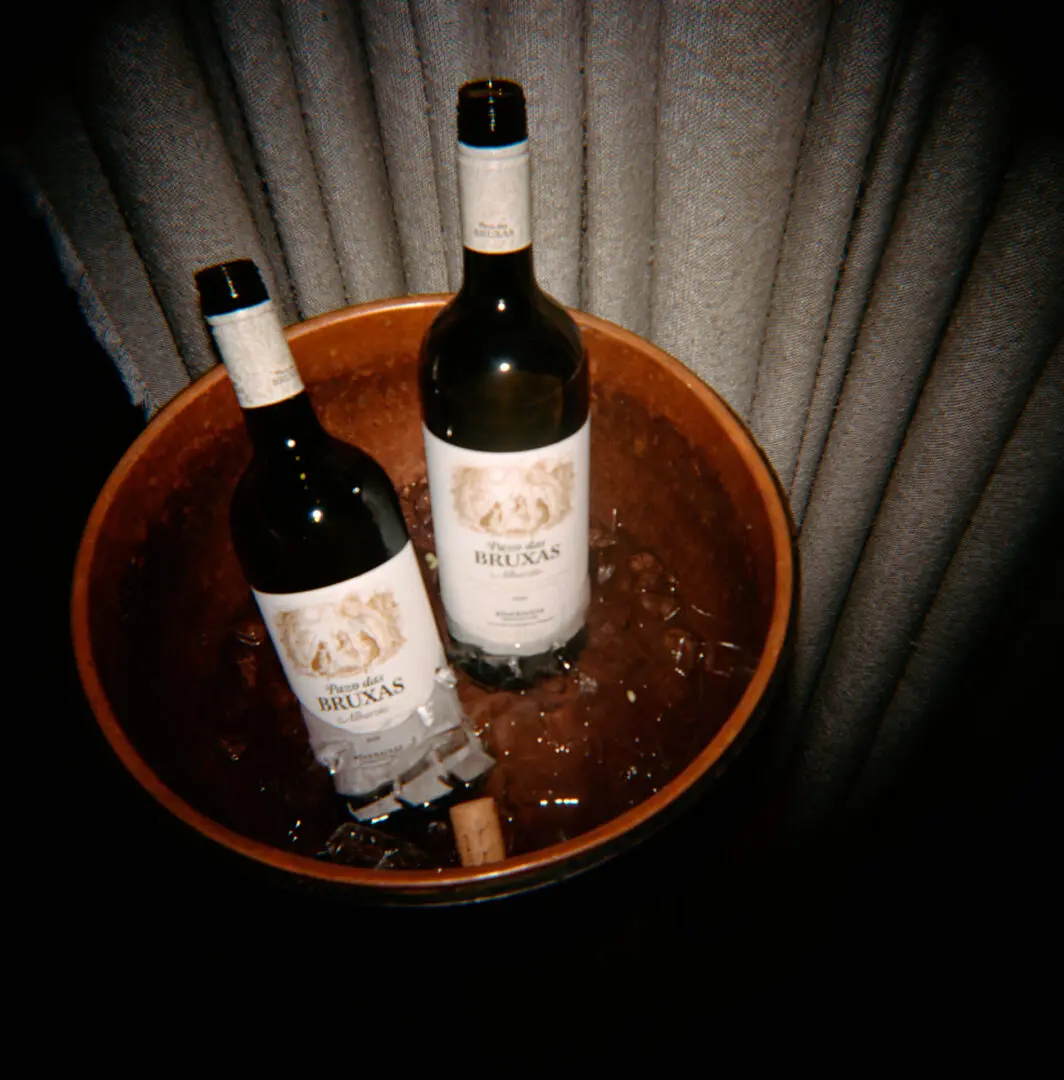 Vintage wine was served to all the attending guests