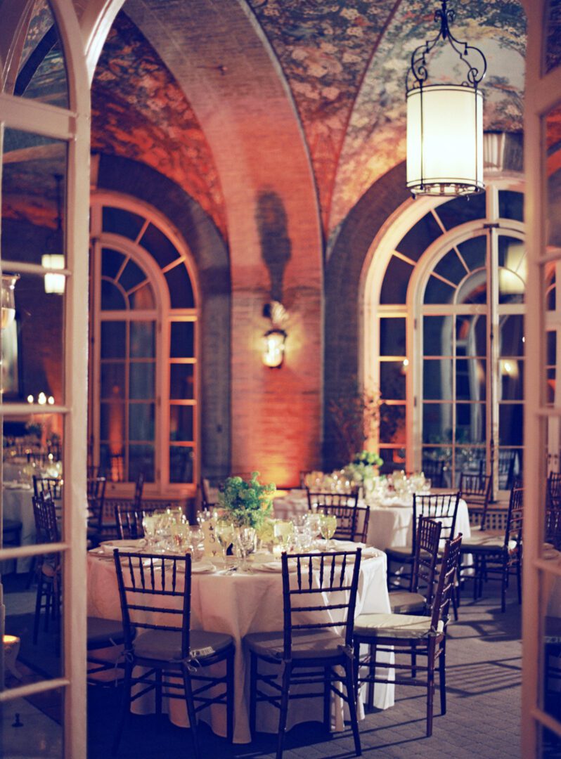 A beautiful restaurant with decorated tables